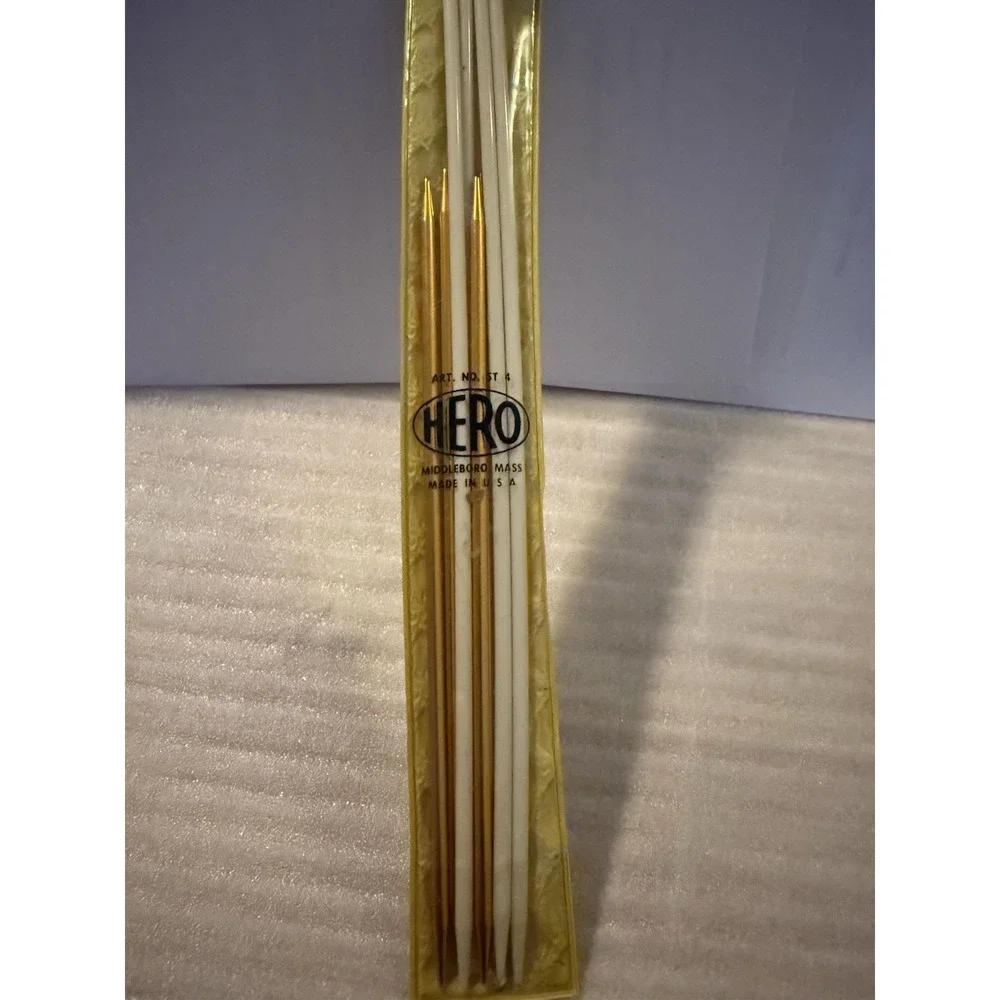 Vtg Scovill Hero Knitting Needles Size 5 10